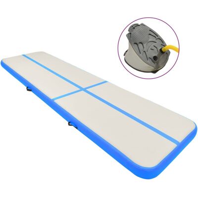 vidaXL Inflatable Gymnastics Mat with Pump - 600x100x15 cm - Gymnastics Mat vidaXL Inflatable Gymnastics Mat with Pump - 600x100x15 cm - Gymnastics Mat