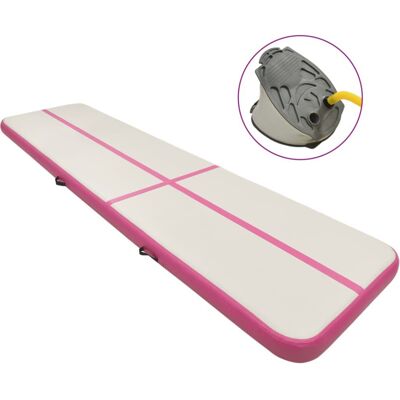vidaXL Inflatable Gymnastics Mat with Pump - Large Exercise Mat vidaXL Inflatable Gymnastics Mat with Pump - Large Exercise Mat