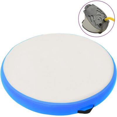 vidaXL Inflatable Gymnastic Mat - 100x100x20cm, Blue - Gymnastic Mat vidaXL Inflatable Gymnastic Mat - 100x100x20cm, Blue - Gymnastic Mat