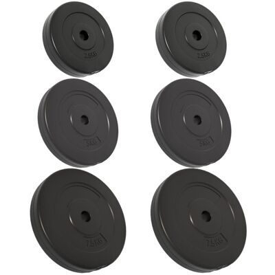 vidaXL Weight Plates 30kg Cement Floor Friendly - Weight Plates vidaXL Weight Plates 30kg Cement Floor Friendly - Weight Plates