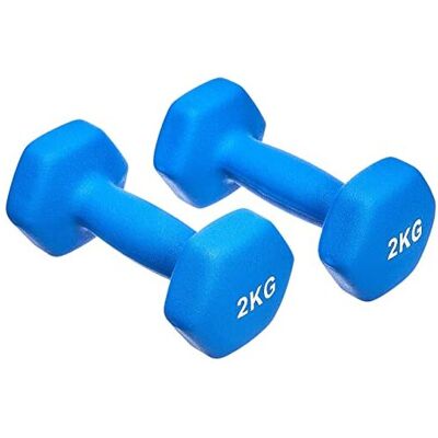 Amazon Basics Neoprene Dumbbells - 2 kg Set Amazon Basics Neoprene Dumbbells - 2 kg Set