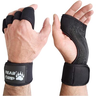 BEAR GRIP - Open Workout Gloves for Crossfit, Bodybuilding, callisthenics, Powerlifting (B BEAR GRIP - Open Workout Gloves for Crossfit, Bodybuilding, callisthenics, Powerlifting (B
