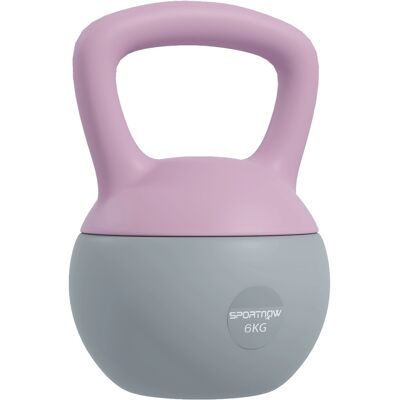 SPORTNOW 6KG Kettlebell - Soft Body, Non-Slip Handle, Purple & Grey SPORTNOW 6KG Kettlebell - Soft Body, Non-Slip Handle, Purple & Grey