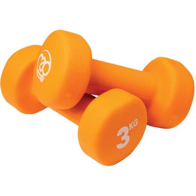Fitness Mad Dumbbell Set - 3kg Orange - Pack Of 2 - Dumbbell Set Fitness Mad Dumbbell Set - 3kg Orange - Pack Of 2 - Dumbbell Set
