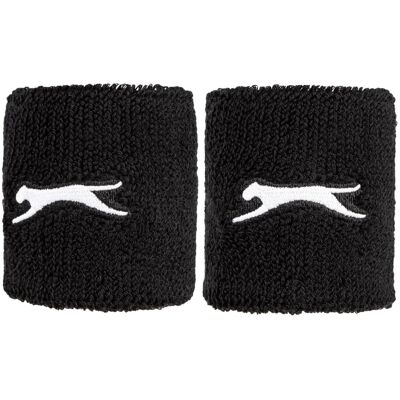 Slazenger Unisex 2 Pack Tennis Wristbands Black One Size Slazenger Unisex 2 Pack Tennis Wristbands Black One Size