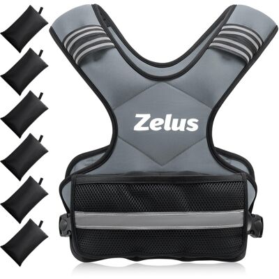 ZELUS Weighted Vest for Men and Women, Adjustable Body Weight Vest Exercise Set ZELUS Weighted Vest for Men and Women, Adjustable Body Weight Vest Exercise Set