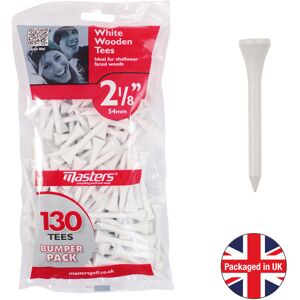 Masters Bumpa Bag Wood Golf Tees 2 1/8 White x 130 Masters Bumpa Bag Wood Golf Tees 2 1/8 White x 130
