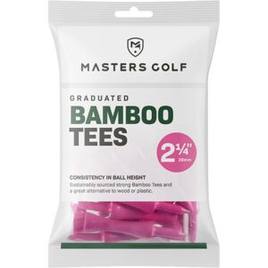 (57mm, Pink) Masters Bamboo Graduated Golf Tees (Pack of 20) (57mm, Pink) Masters Bamboo Graduated Golf Tees (Pack of 20)