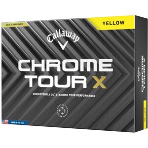 Callaway Golf Chrome Tour X Premium Golf Ball 2024, Yellow Callaway Golf Chrome Tour X Premium Golf Ball 2024, Yellow