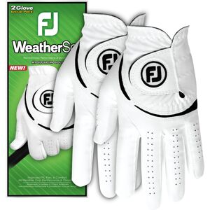 Footjoy WeatherSof Men's 2-Pack Golf Glove, White Footjoy WeatherSof Men's 2-Pack Golf Glove, White