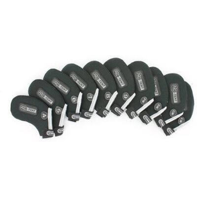 Pro-Tekt 10 Golf Club Iron Headcover Set hook and loop Closure Left Hand Pro-Tekt 10 Golf Club Iron Headcover Set hook and loop Closure Left Hand