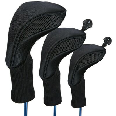 Unbranded (Black) 3Pcs Golf Club Head Covers Sets Driver 1 3 5 Fairway Woods Headcovers Lo Unbranded (Black) 3Pcs Golf Club Head Covers Sets Driver 1 3 5 Fairway Woods Headcovers Lo