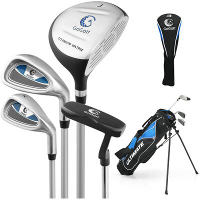 Gymax Junior Golf Club Set Includes 3# Fairway Wood 7# & 9# Irons Putter Head Cover Gymax Junior Golf Club Set Includes 3# Fairway Wood 7# & 9# Irons Putter Head Cover
