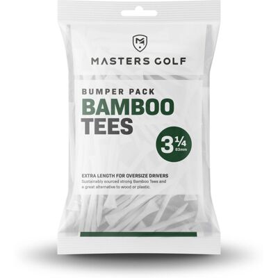 Masters Bamboo Golf Tees - 85 Pack - White - 83mm - Golf Equipment Masters Bamboo Golf Tees - 85 Pack - White - 83mm - Golf Equipment