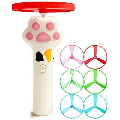 Saudism Interactive Cat Toy Disc Launcher, Includes 6 Soft & Flexible Discs for Indoor C Saudism Interactive Cat Toy Disc Launcher, Includes 6 Soft & Flexible Discs for Indoor C