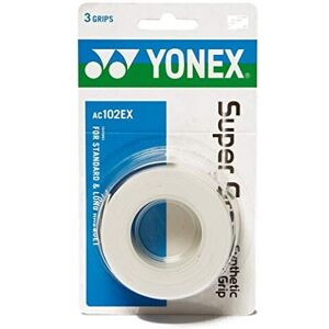 YONEX Super Grap Synthetic Grip (3 Per Pack), White, One Size YONEX Super Grap Synthetic Grip (3 Per Pack), White, One Size