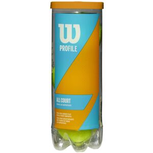 Wilson Profile All Court Tennis Balls - Yellow 3 Ball Can Wilson Profile All Court Tennis Balls - Yellow 3 Ball Can