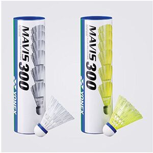 Yonex Mavis 300 Medium Speed Nylon Plastic Shuttlecock (White, Pkg of 2 tubes (1 Yonex Mavis 300 Medium Speed Nylon Plastic Shuttlecock (White, Pkg of 2 tubes (1