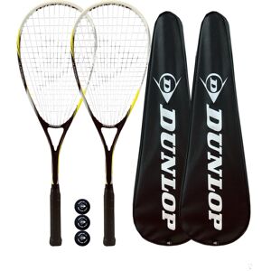 2 x Dunlop NanoMax Pro Squash Rackets + 3 Squash Balls 2 x Dunlop NanoMax Pro Squash Rackets + 3 Squash Balls