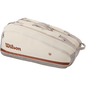 Wilson Roland-Garros 2025 Super Tour Tennis Racket Bag - Cream/Clay Holds up to Wilson Roland-Garros 2025 Super Tour Tennis Racket Bag - Cream/Clay Holds up to