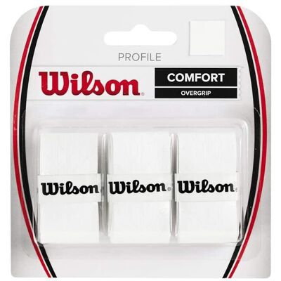 Wilson Tennis Profile Overgrip - Pack of 3 - White - Overgrip Wilson Tennis Profile Overgrip - Pack of 3 - White - Overgrip