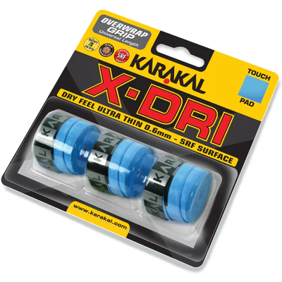 Karakal - X-DRI Overwrap - Blue - 3-pack - Grip Overwrap Karakal - X-DRI Overwrap - Blue - 3-pack - Grip Overwrap