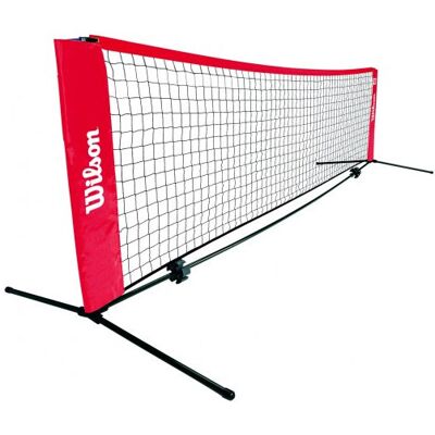 Wilson Mobile Tennis Court Tennis Net, Width 6.1 M, Red Wilson Mobile Tennis Court Tennis Net, Width 6.1 M, Red