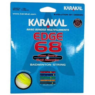 (Lime) Karakal Edge 68 Badminton String Nano Bonded Multifilament 0.68mm (Lime) Karakal Edge 68 Badminton String Nano Bonded Multifilament 0.68mm