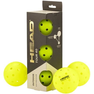 Head Tour 40 Pickleball Balls (Pack of 3) Head Tour 40 Pickleball Balls (Pack of 3)