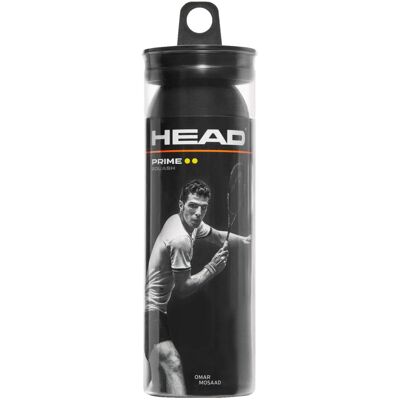 HEAD Unisex Adult Prime 3-Ball Tube DYD Tube Of 3 Squash Balls - HEAD Unisex Adult Prime 3-Ball Tube DYD Tube Of 3 Squash Balls -