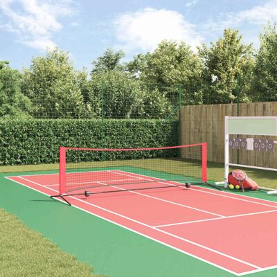 vidaXL Tennis Net Folding Black and Red 301 x 90.5 x 87 cm Polyester vidaXL Tennis Net Folding Black and Red 301 x 90.5 x 87 cm Polyester