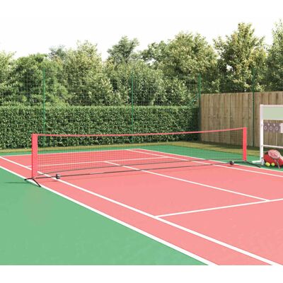 vidaXL Tennis Net Folding Black and Red 494.5 x 90 x 87 cm Polyester vidaXL Tennis Net Folding Black and Red 494.5 x 90 x 87 cm Polyester