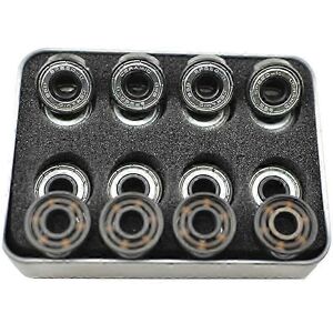 Kikidex (As show, One size) 16Pcs BSB 608 ABEC-11 6 Bead Ceramic Skateboard Bearings Rol Kikidex (As show, One size) 16Pcs BSB 608 ABEC-11 6 Bead Ceramic Skateboard Bearings Rol