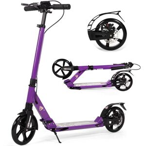 Unbranded (Purple) Adult Kids Kick Scooter with Disc Handbrake, Foldable Adjustable Urban Unbranded (Purple) Adult Kids Kick Scooter with Disc Handbrake, Foldable Adjustable Urban
