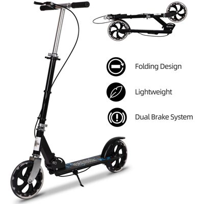 H.yeed Folding Kick Scooter for Adults, Foldable Teens Adult Kick Scooter Adjustable Ha H.yeed Folding Kick Scooter for Adults, Foldable Teens Adult Kick Scooter Adjustable Ha