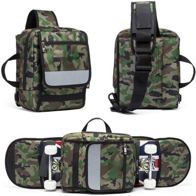 GreenZech (Green) Multi-functional Skateboard Longboard Carry Bag GreenZech (Green) Multi-functional Skateboard Longboard Carry Bag