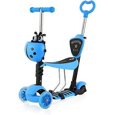 Dripex 5-in-1 Kids Scooter - 3 Wheels Scooter Kick Scooter with Adjustable Removable Se Dripex 5-in-1 Kids Scooter - 3 Wheels Scooter Kick Scooter with Adjustable Removable Se