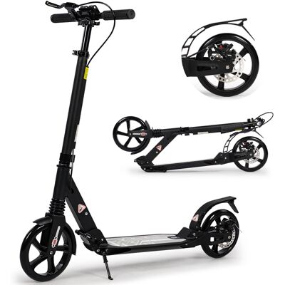 Birtech (Black) Adult Kick Scooter with Double Shock Absorption Birtech (Black) Adult Kick Scooter with Double Shock Absorption