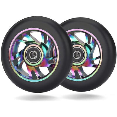 Unbranded 2 Pcs 100mm Scooter Replacement Wheels With Bearing Stunt Scooter High Quality Unbranded 2 Pcs 100mm Scooter Replacement Wheels With Bearing Stunt Scooter High Quality