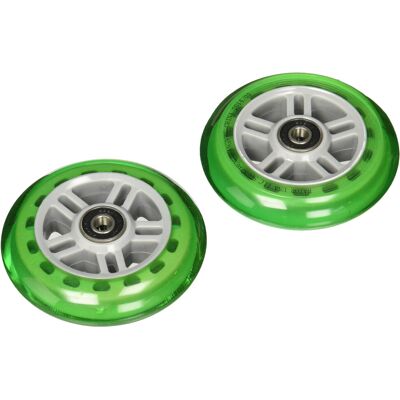 Razor Scooter Replacement Wheels Set with Bearings - Green Razor Scooter Replacement Wheels Set with Bearings - Green
