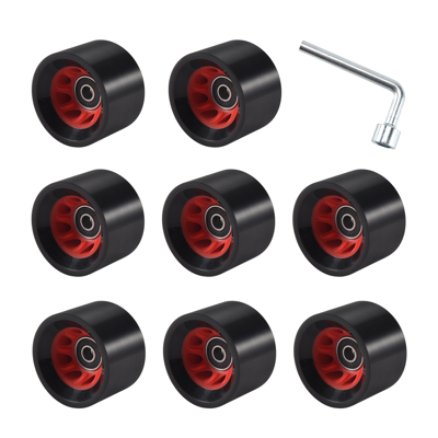 Kopinma 8Pack Indoor Quad Roller Skate Wheels 58mmx39mm 95A PU, ABEC-9 Bearings Included Kopinma 8Pack Indoor Quad Roller Skate Wheels 58mmx39mm 95A PU, ABEC-9 Bearings Included