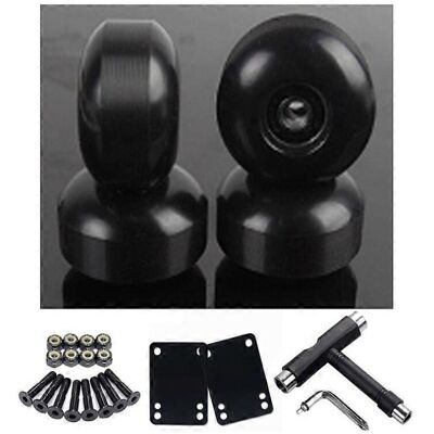 Unbranded (As show, One size) 4 Pieces (Black) Skateboard Wheels 52mm 95A, PU Resilience 8 Unbranded (As show, One size) 4 Pieces (Black) Skateboard Wheels 52mm 95A, PU Resilience 8