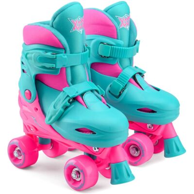 Xootz Kids Quad Skates, Beginner Adjustable Roller Skates Girls, Pink Xootz Kids Quad Skates, Beginner Adjustable Roller Skates Girls, Pink