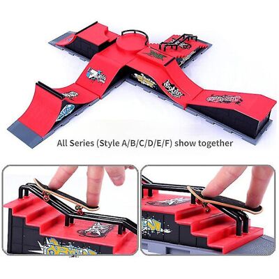 Unbranded Mini skatepark for finger skateboard, combination toy skatepark, ramp toy, skate Unbranded Mini skatepark for finger skateboard, combination toy skatepark, ramp toy, skate