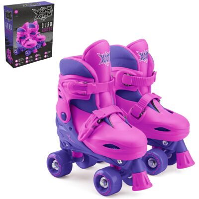 Xootz Kids Quad Skates Beginner Adjustable Roller Skates Girls Purple Xootz Kids Quad Skates Beginner Adjustable Roller Skates Girls Purple