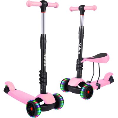 Yoleo Kid's Scooter with Removable Seat, LED Wheels Yoleo Kid's Scooter with Removable Seat, LED Wheels