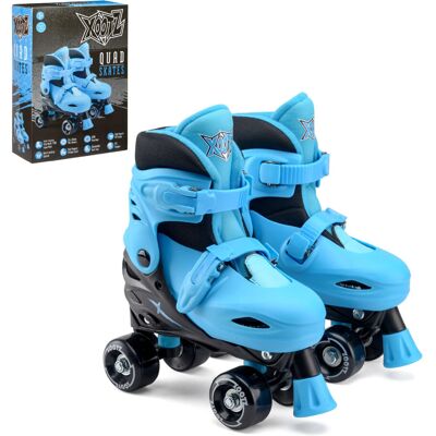 Xootz Kids Quad Skates, Beginner Adjustable Roller Skates Boys, Blue/Black Xootz Kids Quad Skates, Beginner Adjustable Roller Skates Boys, Blue/Black