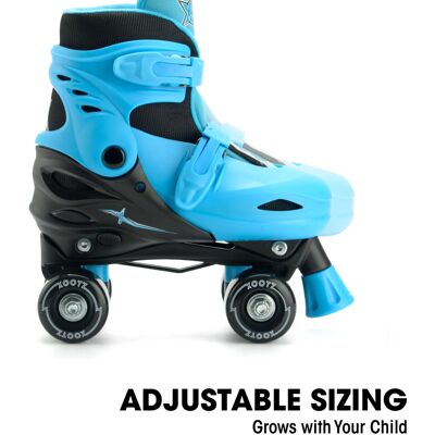 Xootz Kids Quad Skates, Beginner Adjustable Roller Skates Boys, Blue/Black Xootz Kids Quad Skates, Beginner Adjustable Roller Skates Boys, Blue/Black