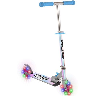 HTI ATOM Holographic Light-Up Inline Scooter for Kids Ages 4-7 Foldable HTI ATOM Holographic Light-Up Inline Scooter for Kids Ages 4-7 Foldable