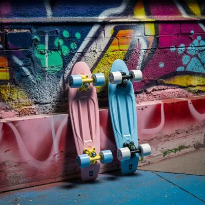 Xootz 22 Inch PP Cruiser Pastel Pink - Kids Mini Skateboard with PP Deck, Beginn Xootz 22 Inch PP Cruiser Pastel Pink - Kids Mini Skateboard with PP Deck, Beginn